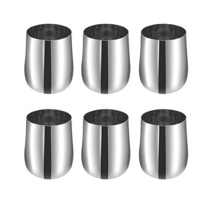 Vasos de Acero Inoxidable de Grado Alimenticio con Acabado Espejo Premium, Resistentes a los Arañazos, para Jugo y Agua - Product Image 6