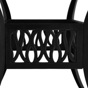 Medium Decorative Inlays Black Cast <b>Aluminum</b> Outdoor <b>Table</b> for Garden Use - Product Image 4