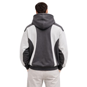 Sudadera con Capucha de Algodón y Felpa para Hombre, Diseño Color Block, con Logotipo Personalizado, Estilo Urbano, Sudaderas de Primera Calidad, Personalización de Marca - Product Image 3