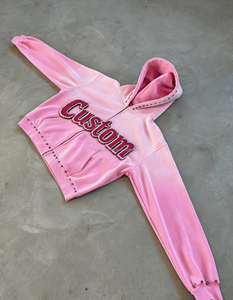 Sudaderas con Capucha de Forro Polar para Hombre, Nueva Moda Básica, Mezcla de Algodón y Poliéster, Precio al por Mayor Personalizado, Detalle de Diamantes de Imitación, Alta Calidad - Product Image 2