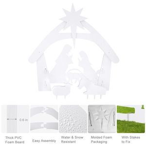 116*53*118cm PVC Inflatable Nativity Garden Jesus Decoration White Outdoor Holiday Yard Decorations - Product Image 5