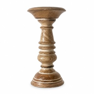 เชิงเทียนไม้ reclaimed สไตล์วินเทจแบบทำเก่า ขายส่ง |   อัคดุส ซาลีม - Product Image 1