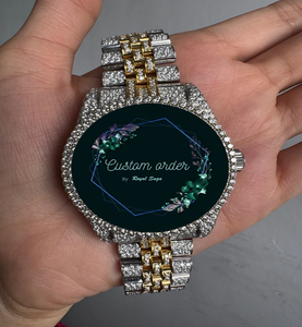 Men Bust Down VVS Moissanite Diamond Watch Customized Band Iced Out Round Bezel Luxury <b>Wristwatch</b> - Product Image 1