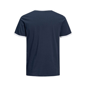 Camiseta Deportiva de Manga Corta para Hombre, con Logotipo Personalizado, Cuello Redondo, 100% Algodón de Alta Calidad, con Panel en Contraste, al por Mayor - Product Image 5