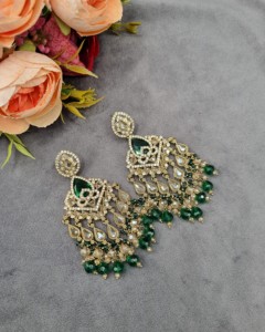 Pendientes de cristal hechos a mano, joyería étnica de diseño para mujeres, colecciones para bodas, recepciones y fiestas. - Product Image 1