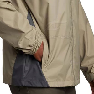 Veste coupe-vent d'hiver pour homme, à capuche, légère, résistante à l'eau, respirante, écologique, séchage rapide, tissu polyester/nylon pour - Product Image 5