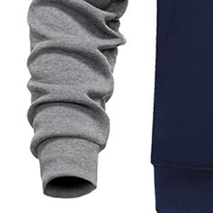 Survêtements décontractés à fermeture éclair pour hommes, 100 % coton, haute qualité, collection hiver 2026, couleur unie, personnalisables avec logo - Product Image 3