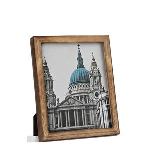 Marco de Fotos Rústico Moderno Hecho a Mano de Madera de Mango Marrón Sólido, Decoración para el Hogar, Regalo de Boda, Marco de Madera para Montar en la Pared o en el Suelo - Product Image 1