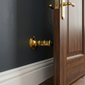 Ensemble de quincaillerie de porte en laiton massif finition antique |   Butée de porte robuste, loquet de sécurité pour bébé, crochet mural et accessoires ménagers durables - Product Image 3