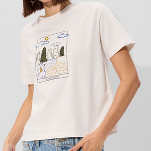 Camiseta de Cuello Redondo Holgada para Mujer, Color Sólido, Manga Corta, 100% Algodón, Tejido Jersey Informal, para Todas las Temporadas - Product Image 3