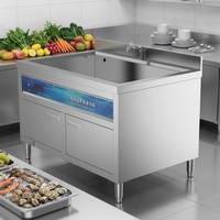 Équipement de cuisine certifié CE pour restaurant, lave-vaisselle en acier inoxydable, lave-vaisselle commercial entièrement automatique à ultrasons