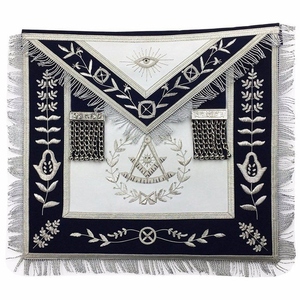 Tablier de Maître Ancien de la Loge Bleue en Velours Bleu Marine, Régalia Maçonnique, Tablier Cérémoniel de Loge Franc-Maçon, Qualité Supérieure, Tenue Traditionnelle - Product Image 4