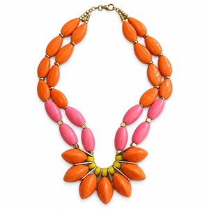 Collar de Cuentas Trenzadas Multicolor, Cuentas Negras, Blancas, Rosas, Azules y Amarillas, Proveedor de Joyería de Moda al por Mayor - Product Image 4
