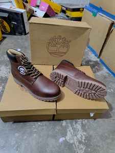 Bottes de désert occidentales pour hommes, bottes légères à la cheville, dessus en cuir véritable, imperméables, respirantes, antidérapantes, confortables, à lacets - Product Image 6