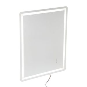 Specchio LED da Bagno 28x36 Pollici con Illuminazione Frontale e Posteriore, Antiappannamento, Luci Memoria, Specchio LED da Bagno Steple - Product Image 1
