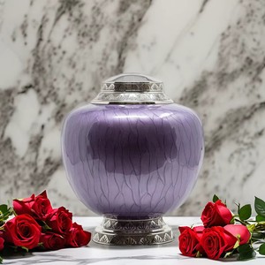 Glossy Navy Blue Enamel Aluminium Cremation Urn for Ashes Decorative Adult Burial Urns <b>Large</b> Keepsake Metal Funeral Memorial <b>Jar</b> - Product Image 5