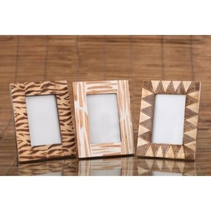 Modern Luxury Bone Inlay <b>Photo</b> <b>Frame</b> for Table Decoration Hand Carved <b>Photo</b> <b>Frame</b> With <b>Black</b> Strips logo available - Product Image 4