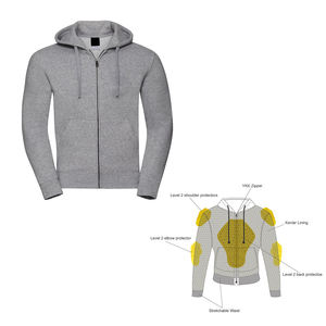 Sudadera con capucha para motocicleta, 100% algodón, resistente, unisex, con forro de Kevlar, duradera, para motociclistas - Product Image 1