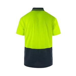 เสื้อโปโลแบบสองสีสะท้อนแสงสำหรับงานความปลอดภัย ปี 2026 OEM ปรับแต่งได้ ระบายอากาศได้ดี มองเห็นได้ชัดเจน 男女兼用 - Product Image 3