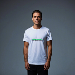 Camiseta Blanca de Manga Corta para Hombre, Corte Regular, Cuello Redondo, Diseño con Letras Estampadas, Ropa Casual - Product Image 5