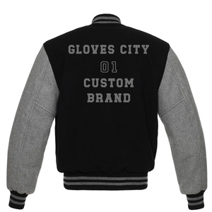 Chaqueta Universitaria de Invierno para Hombre con Logotipo de Letras Bordadas en Chenilla en la Parte Delantera, Colores Personalizados, Características de Secado Rápido y Resistente al Viento - Product Image 3