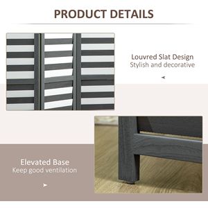 Paravent pliable blanc et gris de 5 pieds pour chambre à coucher, bureau ou séparation d'espace intérieur avec porte-serviettes élégant - Product Image 6