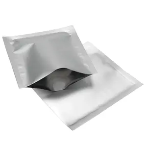 Aluminum Foil Bags Silver Custom Printing Single Use Heat Seal Smell Proof Mylar Vacuum Pouches