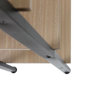 Scaffale a 4 livelli grigio industriale con scala, libreria e portaoggetti per ufficio, bagno, soggiorno RT - Product Image 6