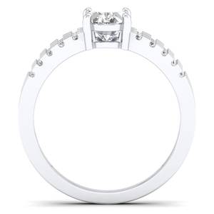 REYES High Quality 14K 18K White Gold 925 Sterling Silver Oval Cut Moissanite Wedding Gift Ring For Women Fine Jewelry - Product Image 4