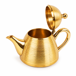 Handcrafted Pure Brass Cone Lined Tea <b>Pot</b> Traditional <b>Metal</b> Kettle Vintage Tea <b>Coffee</b> Serving <b>Pot</b> Decorative Kitchen Serveware - Product Image 2