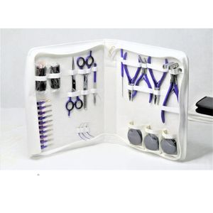 Kit d'outils pour extensions de cheveux : Ciseaux, pinces, clips, fils, crochets à boucle, crochets à loquet, perles - Product Image 2