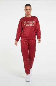 Women's Printed Sweat Suit Full Sleeve Crew Neck Printed Sweatshirt Jogger <b>Pants</b> Set 100% Polyester Fleece Printed Sweat Suit - Product Image 5