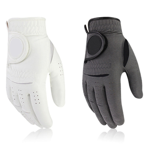 Guantes de Golf de Cuero Genuino Blanco Marf Industry, Transpirables, Antideslizantes, para Mano Izquierda, con Cierre de Gancho y Bucle G2593, para Gimnasio, Ciclismo y Actividades al Aire Libre - Product Image 5