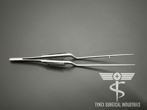 Pinzas de tejido Taylor con forma de bayoneta, 1x2 dientes, de acero inoxidable, micropinzas quirúrgicas para disección - Product Image 2