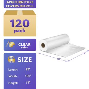 120-Pack 28X17X132 Ultra-Thin 1 Mil Cubiertas de muebles de plástico transparente Ideal para el cuidado del hogar y aplicaciones industriales - Product Image 2