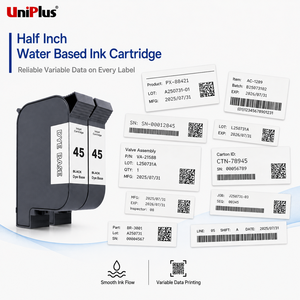 Cartucho de Tinta Uniplus a Base de Agua para Impresión de Datos Variables en Etiquetas de Papel con Flujo de Tinta Uniforme - Product Image 1