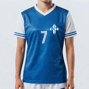 Camiseta de Fútbol Femenina con Logotipo Blanco, Manga Corta, Cuello en V, 100% Poliéster, Corte Regular, Cierre de Tirantes, por RIVIAN ATLANTIC - Product Image 1