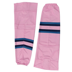 Pink Striped Knee High <b>Leg</b> <b>Warmers</b> for Yoga Adults Breathable Spandex Polyester Knitted Sport Wear - Product Image 1