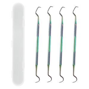 Wholesale High Quality Steel Dental Tooth Cleaning Scalers CE Certified Manual Instrument Set Rust Passivated Class I Best Price - Product Image 2