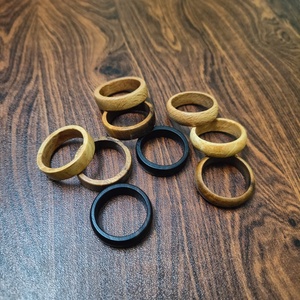 Anillos de Madera Natural Hechos a Mano, Anillos de Madera de Ébano, Suministros Rústicos para la Fabricación de Joyería, Anillos de Madera Natural al por Mayor - Product Image 2