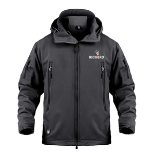 Skin Soft Shell táctico impermeable transpirable algodón relleno senderismo con capucha bombardero rompevientos al aire libre chaqueta de los hombres - Product Image 4