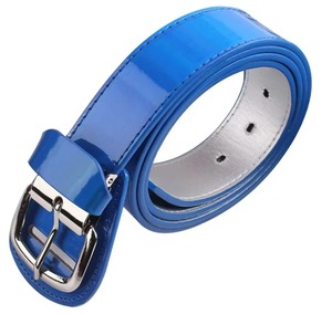 Pu Genuine Leather <b>Belt</b> <b>Double</b> Prong Silver <b>Buckle</b> 3D Design Durable Casual Style Solid Color 2.5 Inches - Product Image 4