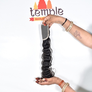 Cabello Humano Virgen Indio Barato, 100% Sin Procesar, con Cutícula Alineada, 4x4, Sin Trenzas, de Templo, para Procesamiento - Product Image 3