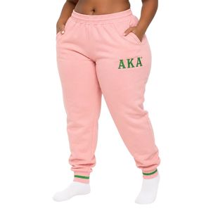 Pink AKA Sweatpants Women Casual Jogger Pants Cotton Lounge <b>Trousers</b> Fashion Streetwear Athletic Bottoms Stylish Apparel - Product Image 1