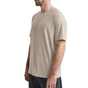 T-shirt d'été personnalisé en coton uni à col rond et manches courtes pour homme, style décontracté, respirant, doux, léger, imprimé, style urbain, vente en gros - Product Image 4