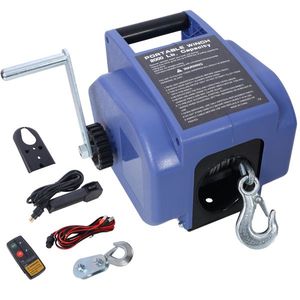Verricello Elettrico 24V per Rimorchio Barca, Capacità 12000 libbre, Cavo in Acciaio Zincato, Gancio con Puleggia Extra Reversibile, Montaggio Rapido - Product Image 2