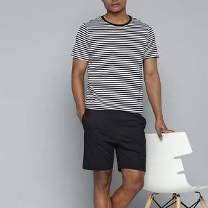 Conjuntos de Camiseta y Pantalones Cortos de Algodón 100% con Diseño a Rayas, Sublimados, Trajes Deportivos de Dos Piezas, Ropa Casual de Verano para Hombre - Product Image 4