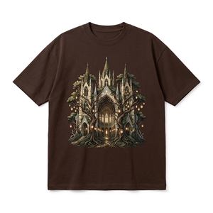 เสื้อยืดเทพเจ้าแห่งท้องทะเลโพไซดอน |   เสื้อยืดผ้าฝ้ายเนื้อหนัก 240 GSM สีฟ้าโอเชียนทีล พร้อมลายคลื่นทะเลตรีศูลไทรทัน - Product Image 2