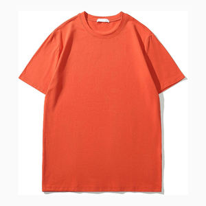 Camiseta de Manga Corta para Hombre, Cuello Redondo, Color Naranja, Corte Holgado, Informal, de Algodón, Diseño Personalizable - Product Image 6