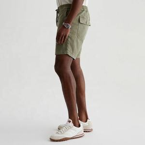 Shorts en jean délavé foncé pour homme, coupe droite, taille mi-haute, décontracté, pour l'été, en tissu de coton tissé, avec poches - Product Image 5